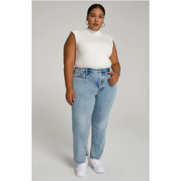 GOOD AMERICAN Mock Neck Power Bodysuit in Ivory 002 // 5 2XL - Picture 1 of 13
